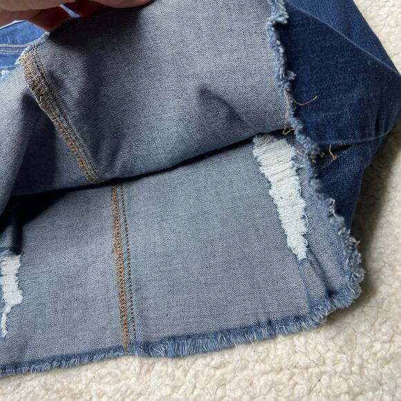 Tinseltown Distressed Denim Skirt 5 - Picture 6 of 8